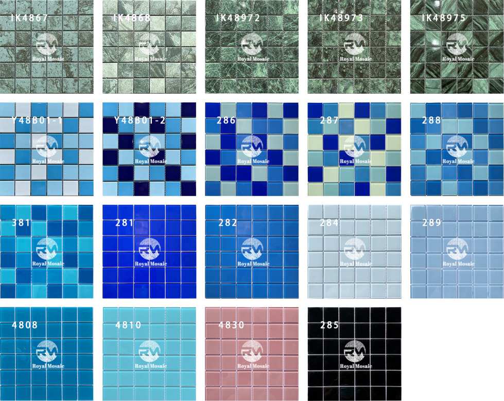 48 Series Glass Pool Mosaic Tile